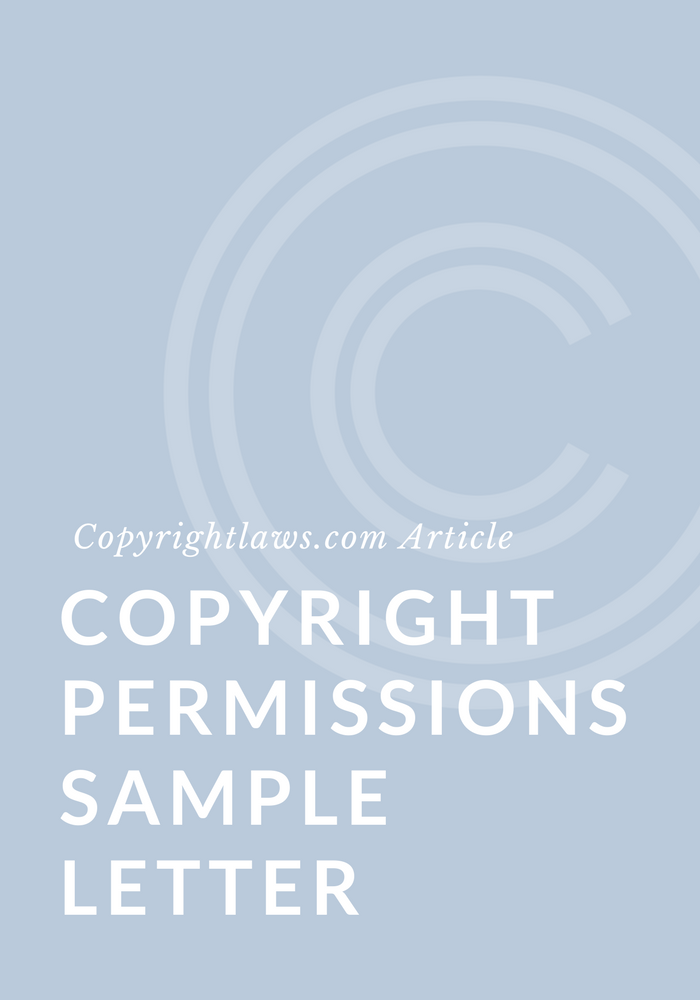 Copyright permissions sample letter