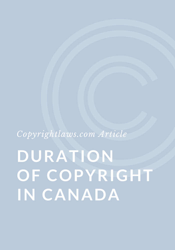 Duration of copyright in Canada