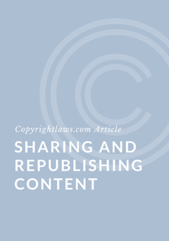 Sharing and republishing content